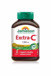 کپسول ویتامین C مقدار 1000 میلی گرم Jamieson - بسته 75 عددی