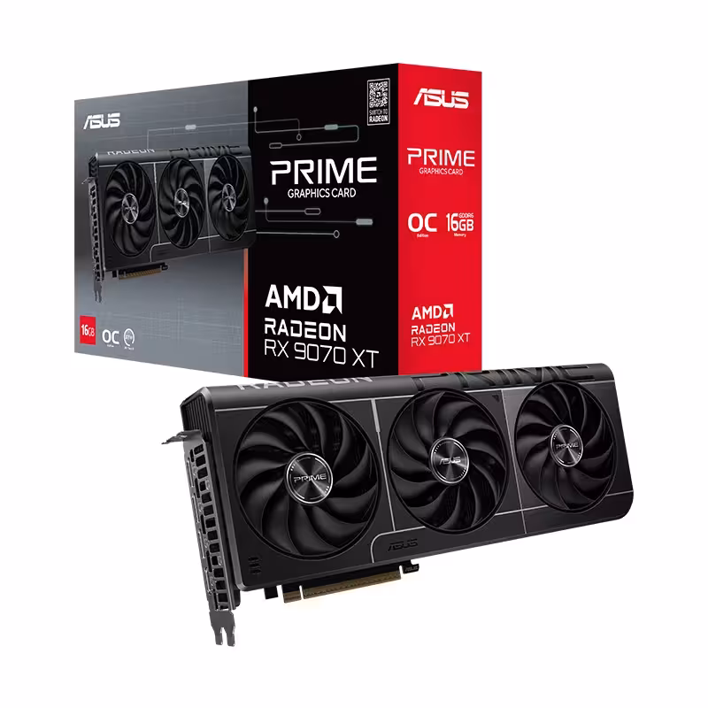 کارت گرافیک ایسوس Prime Radeon RX 9070 XT OC Edition 16GB