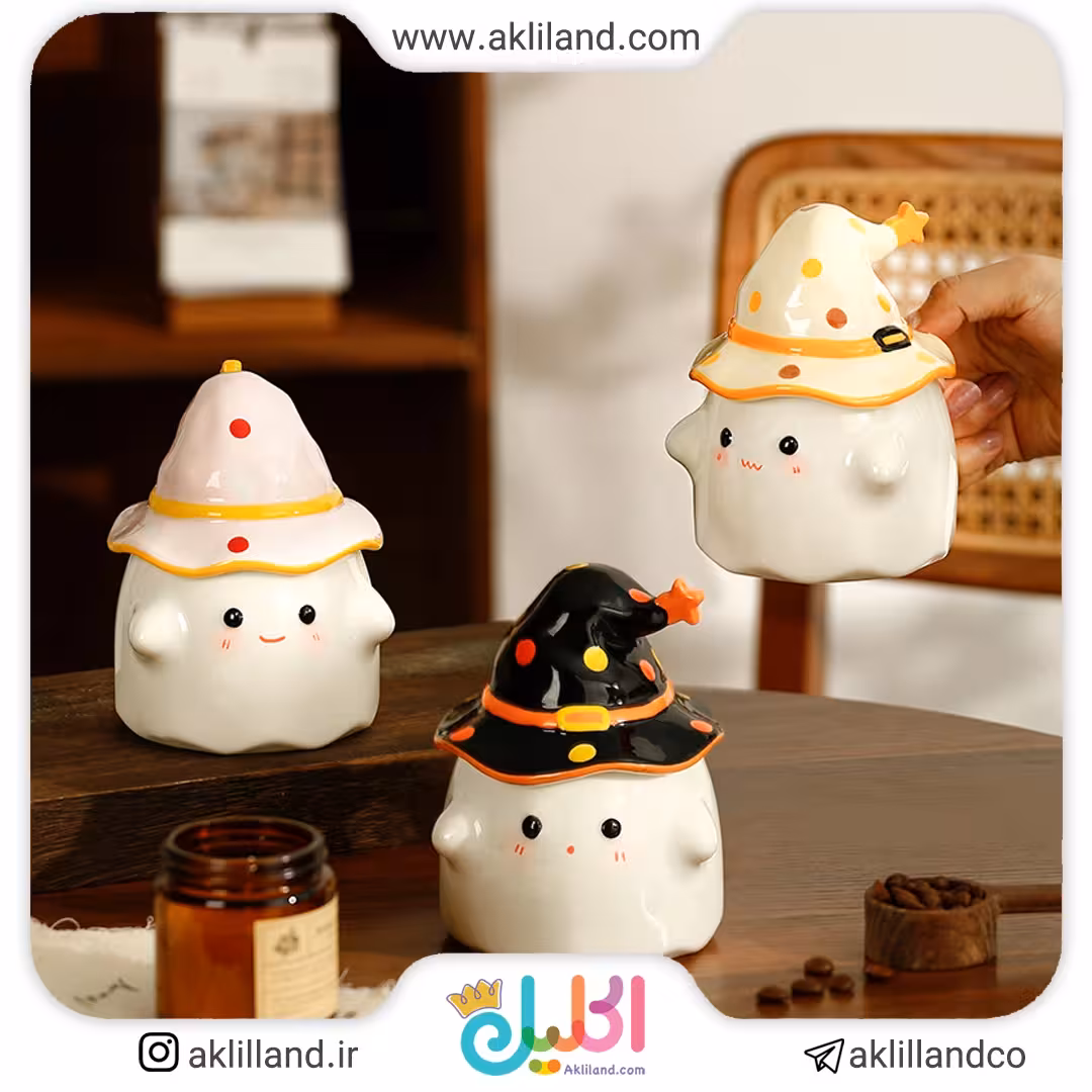 ماگ سرامیکی درب دار روح بانمک