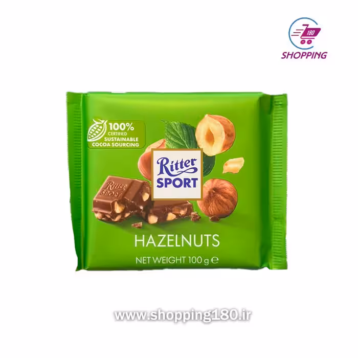 شکلات ریتر اسپرت با طعم نعنا و فندق 100 گرم