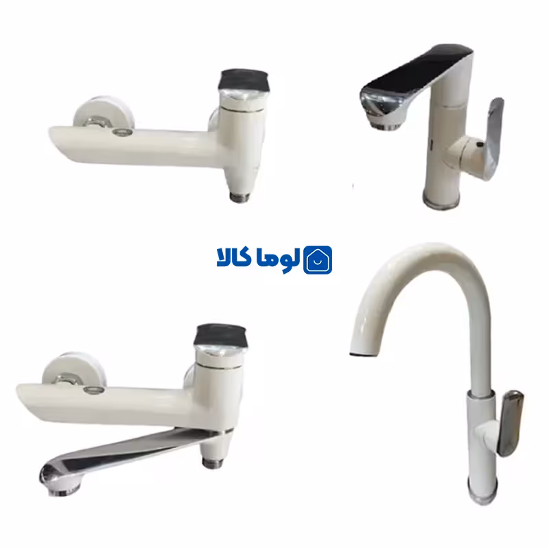 ست شیرآلات راسان مدل دینو شیری کروم