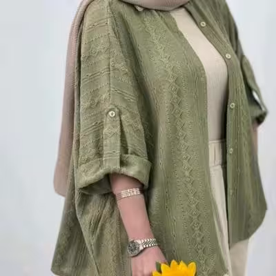 مانتو دخترانه حریر مدل مانتو زنانه مراکشی گرم بالا مانتو دخترانه آستین پاگن