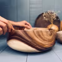 کاسه چوبی آکاسیا کد 0227