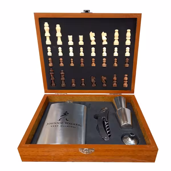 ست قمقمه جیبی وجعبه شطرنجی مدل جانی واکر 270cc کد s560504