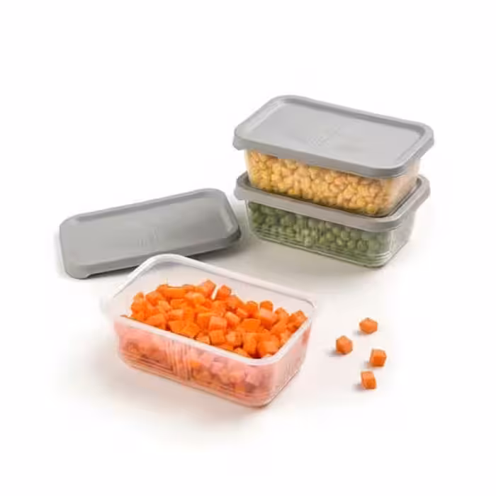 ظرف مستطیل 550 میل 3 عددی لیمون 2405