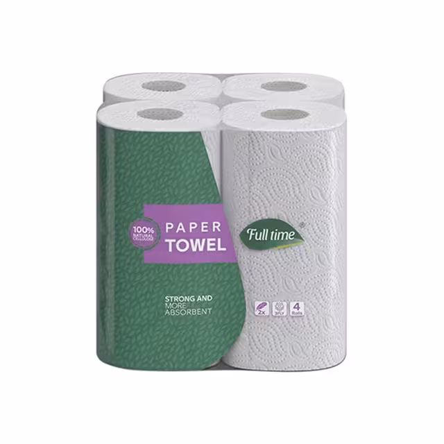 دستمال حوله ای فول تایم مدل حوله ای 3 لایه بسته 4 عددی