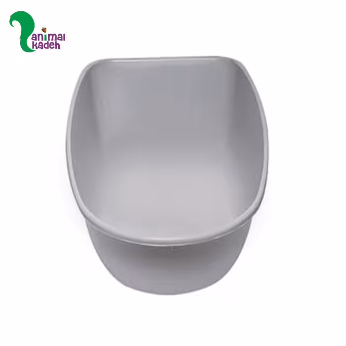 توالت و باکس خاک گربه بدون سقف طوسی