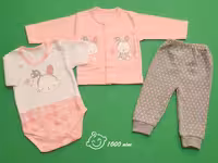 ست 3 تکه طرح خرگوش و قلب گود مارک