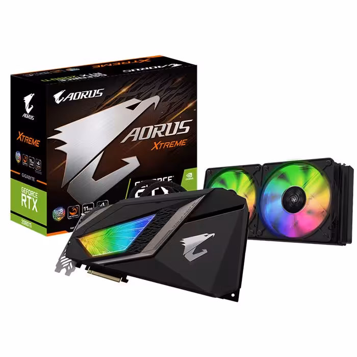 کارت گرافیک گیگابایت مدل AORUS GeForce RTX 2080 Ti XTREME WATERFORCE با حافظه 11 گیگابایت