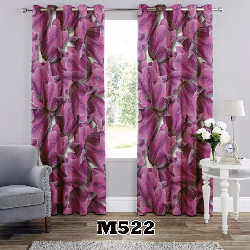 پرده سه بعدی طرح گل