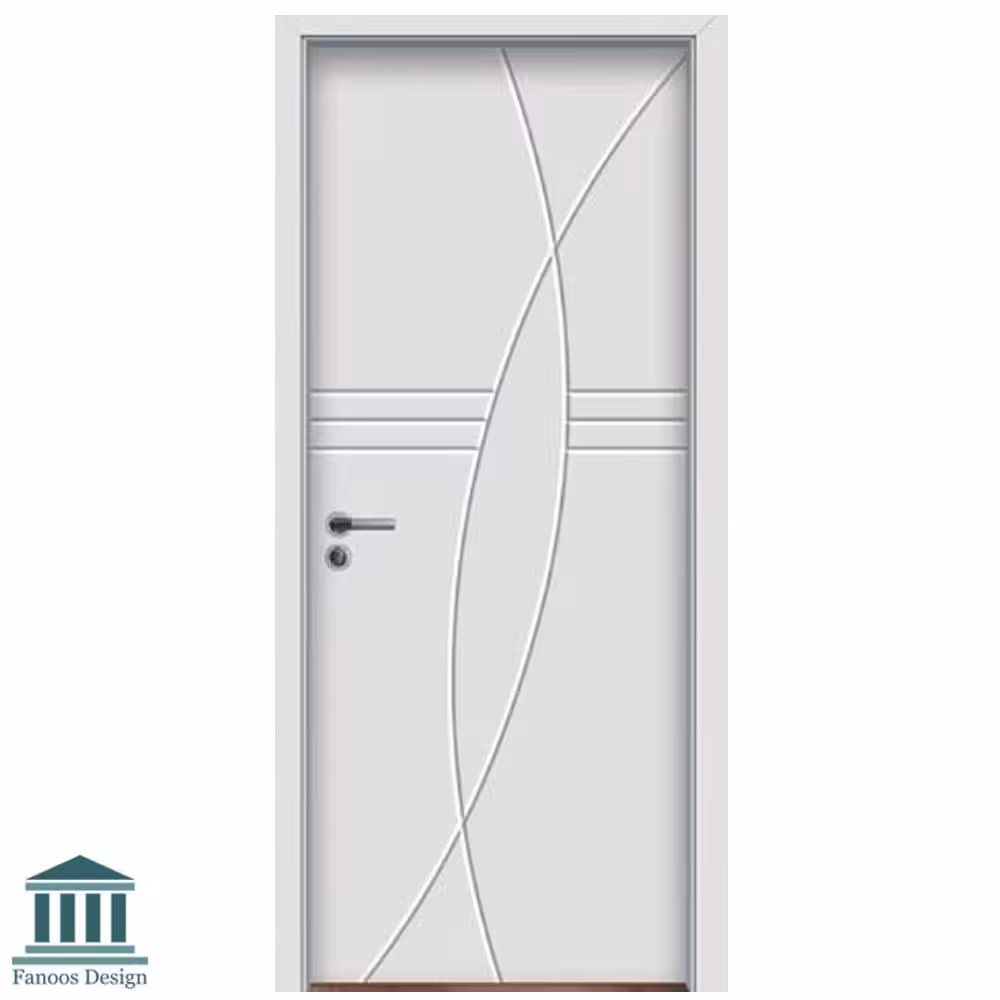 درب اتاق خواب روکش وکیوم طرح هندسی کد 1495