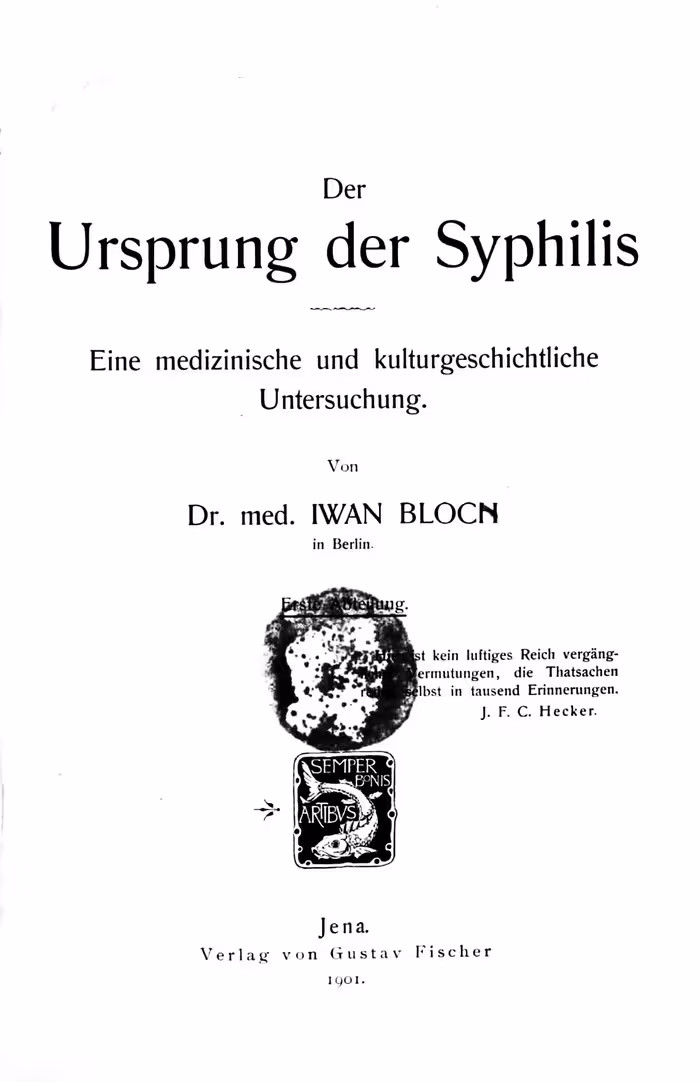 خرید و دانلود نسخه کامل کتاب Der Ursprung der Syphilis: Eine medizinische und kulturgeschichtliche Untersuchung