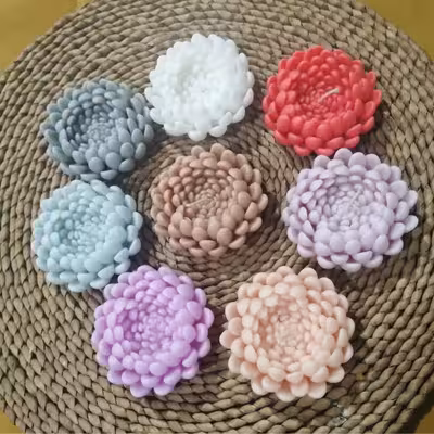 قالب شمع مدل گل داوودی