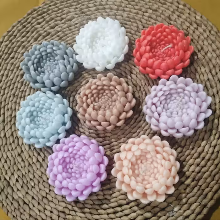 قالب شمع مدل گل داوودی