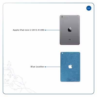 برچسب پوششی ماهوت مدل Blue-Leather مناسب برای تبلت اپل iPad mini 2 2013 A1490