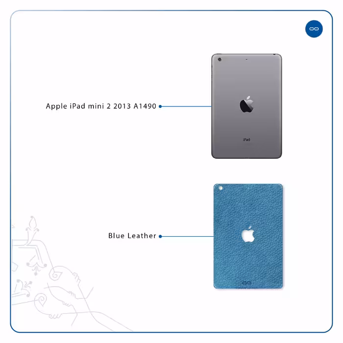 برچسب پوششی ماهوت مدل Blue-Leather مناسب برای تبلت اپل iPad mini 2 2013 A1490