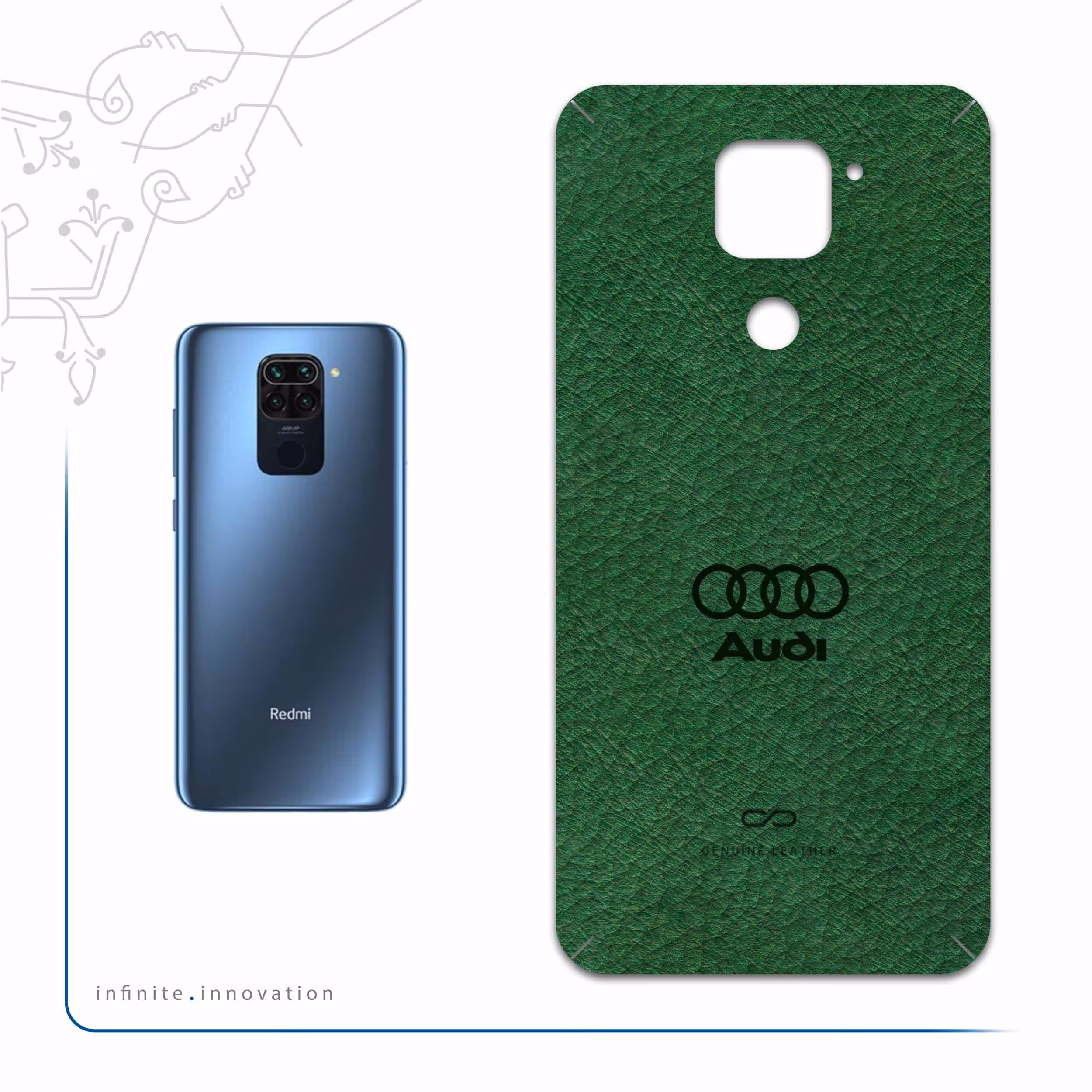 برچسب پوششی ماهوت مدل GL-AUDI مناسب برای گوشی موبایل شیائومی Redmi 10X