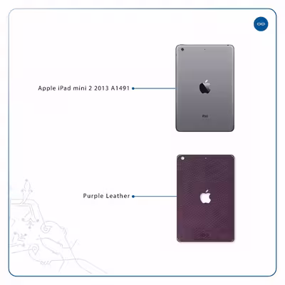 برچسب پوششی ماهوت مدل Purple-Leather مناسب برای تبلت اپل iPad mini 2 2013 A1491