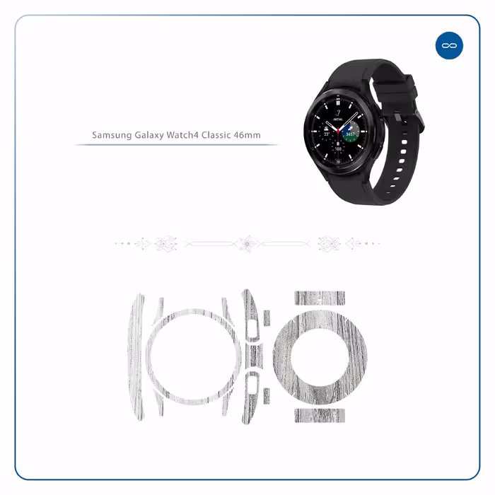 برچسب ماهوت طرح White Wood مناسب برای ساعت هوشمند سامسونگ Watch4 Classic 46mm
