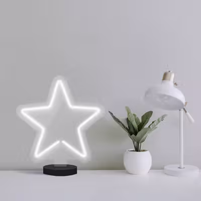 چراغ رومیزی ریموت دار مدل STARS-GL_WHT-GLASS