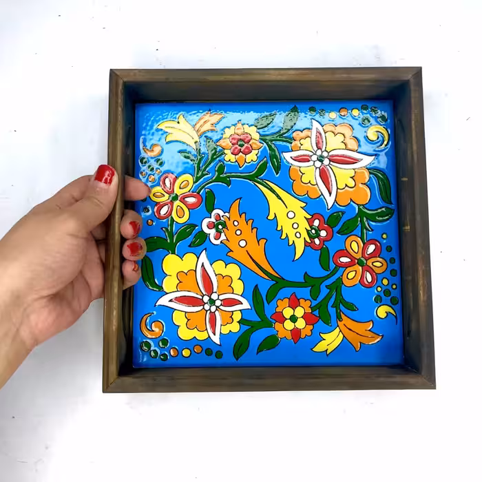 سینی کاشی کاری مدل 08