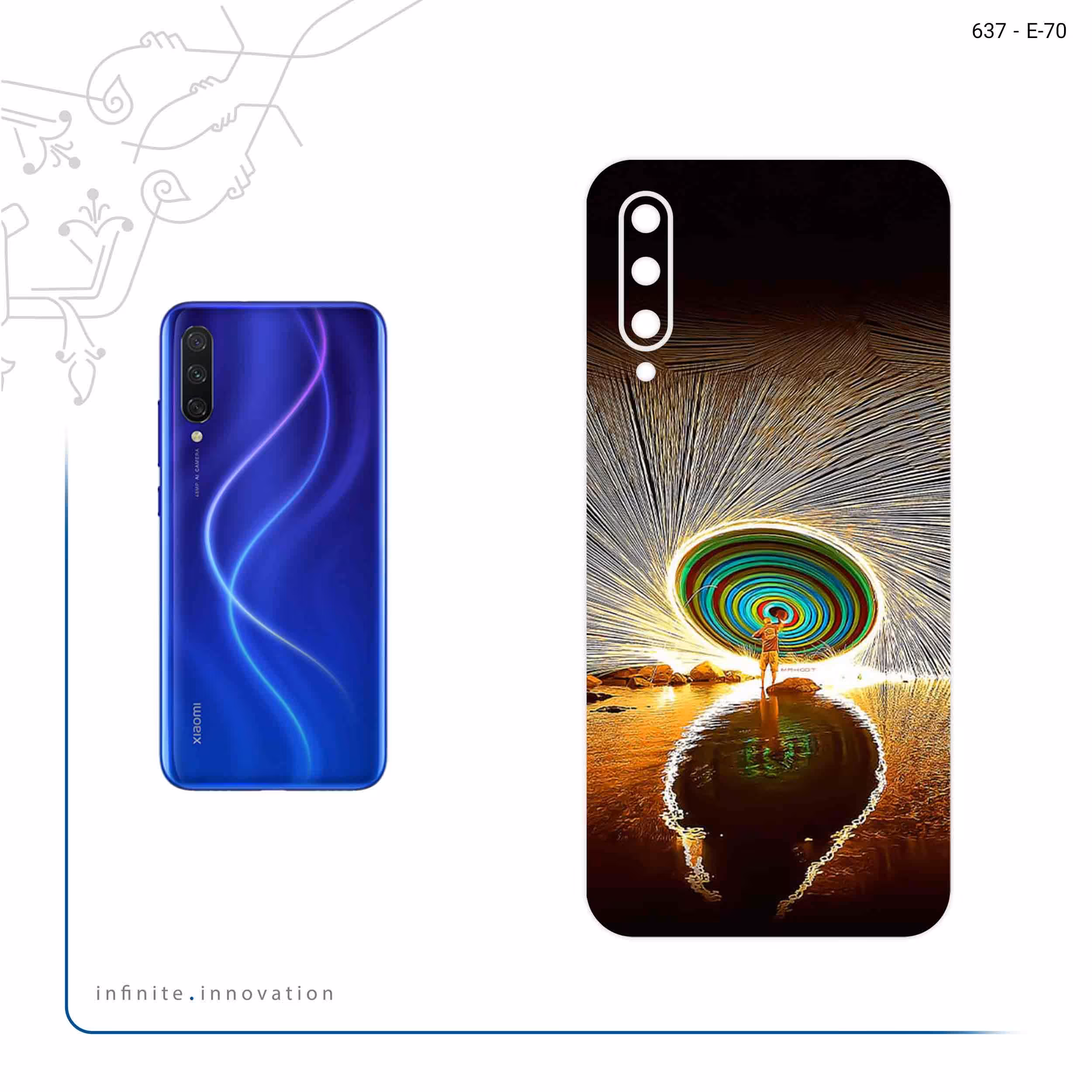 برچسب پوششی ماهوت مدل Night Light Fountain مناسب برای گوشی موبایل شیائومی Mi A3