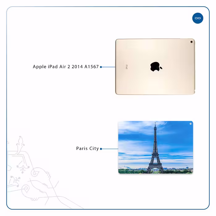 برچسب پوششی ماهوت مدل Paris City مناسب برای تبلت اپل iPad Air 2 2014 A1567