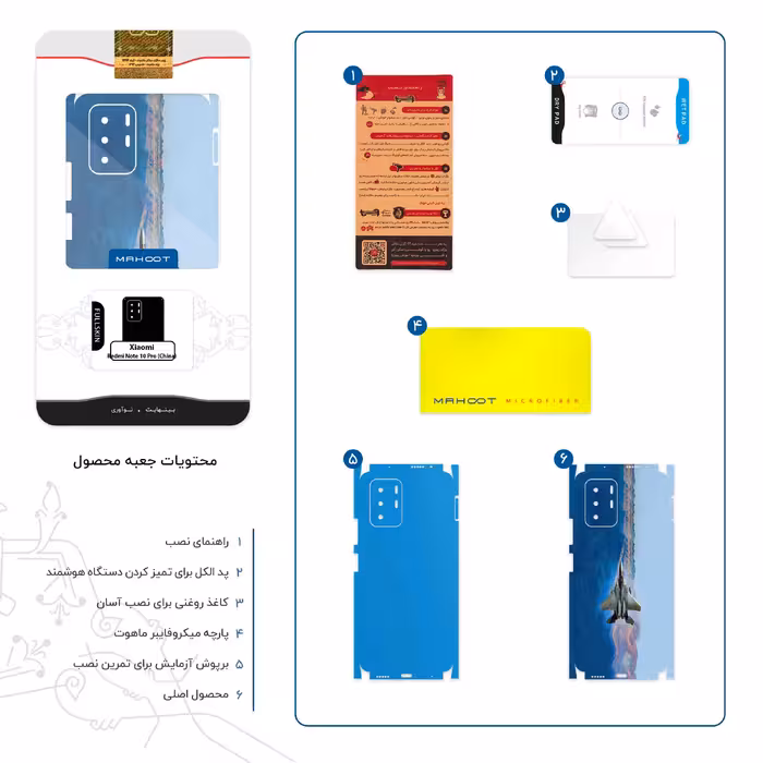 برچسب پوششی ماهوت مدل Fighter plane F15-FullSkin مناسب برای گوشی موبایل شیائومی Redmi Note 10 Pro (China)