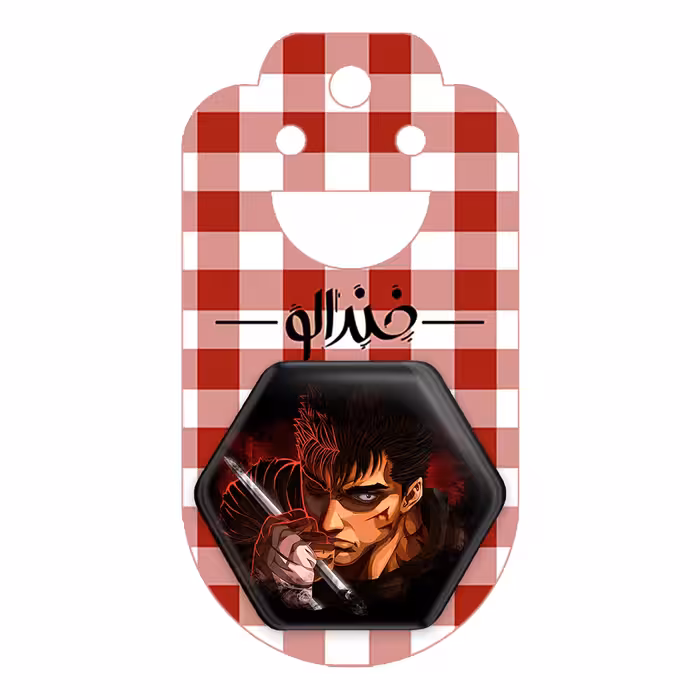 پیکسل خندالو طرح گاتس انیمه برزرک Berserk مدل شش ضلعی کد 12861