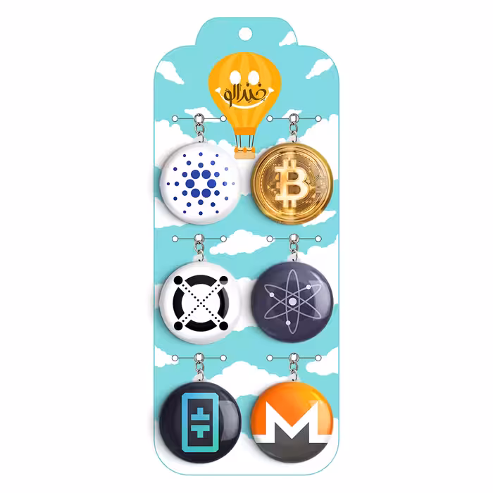  جاکلیدی خندالو طرح ارز دیجیتال کد 257B مجموعه 6 عددی 