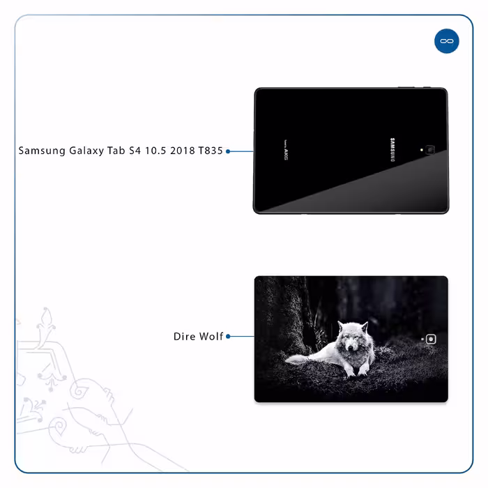 برچسب پوششی ماهوت مدل Dire Wolf مناسب برای تبلت سامسونگ Galaxy Tab S4 10.5 2018 T835
