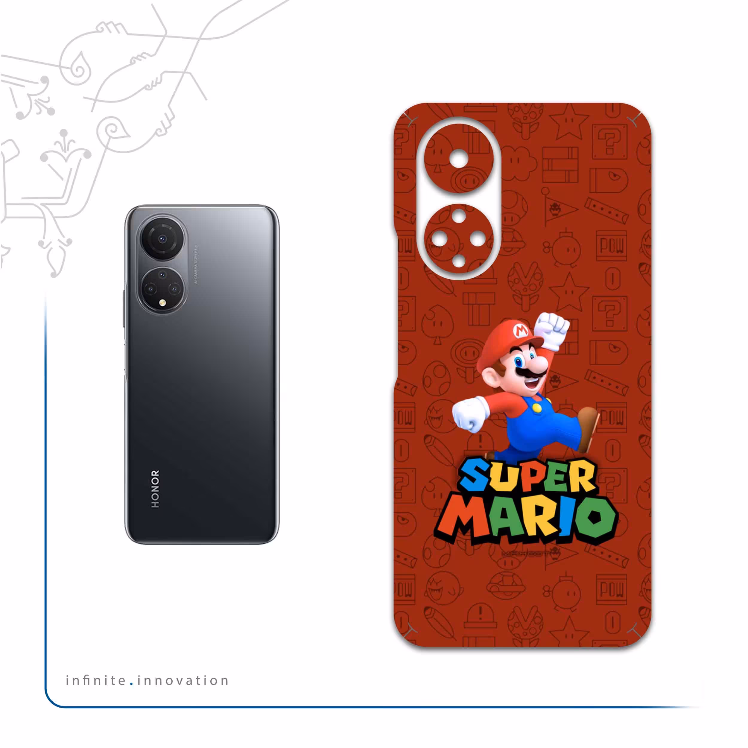 برچسب پوششی ماهوت مدل Super-Mario-Game مناسب برای گوشی موبایل آنر X7