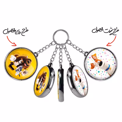 جاکلیدی خندالو طرح زندگی پنهان حیوانات خانگی مدل دوطرفه کد 1067110662