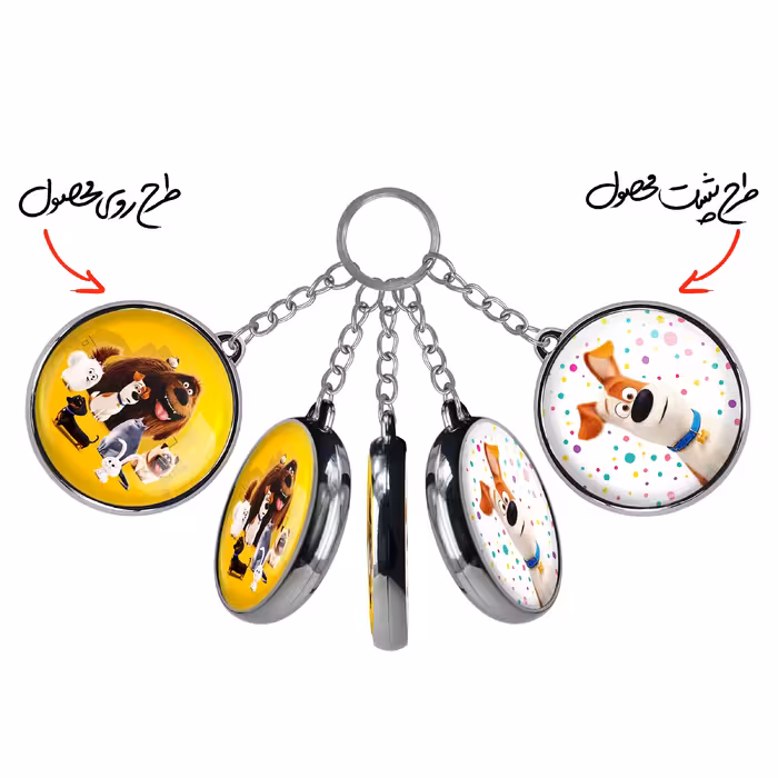 جاکلیدی خندالو طرح زندگی پنهان حیوانات خانگی مدل دوطرفه کد 1067110662