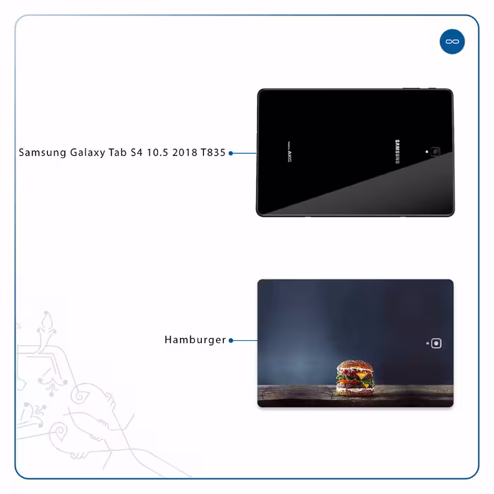 برچسب پوششی ماهوت مدل Hamburger مناسب برای تبلت سامسونگ Galaxy Tab S4 10.5 2018 T835