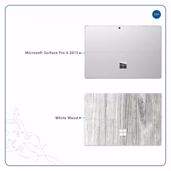 برچسب پوششی ماهوت مدل White Wood مناسب برای تبلت مایکروسافت Surface Pro 4 2015