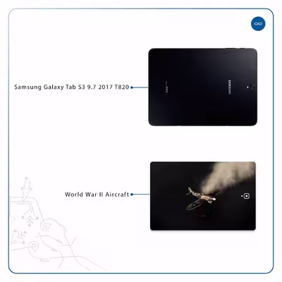 برچسب پوششی ماهوت مدل World War II Aircraft مناسب برای تبلت سامسونگ Galaxy Tab S3 9.7 2017 T820