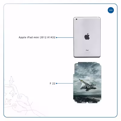 برچسب پوششی ماهوت مدل F-22 Raptor مناسب برای تبلت اپل iPad mini 2012 A1432