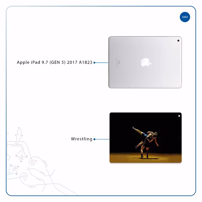 برچسب پوششی ماهوت مدل Wrestling مناسب برای تبلت اپل iPad 9.7 (GEN 5) 2017 A1823