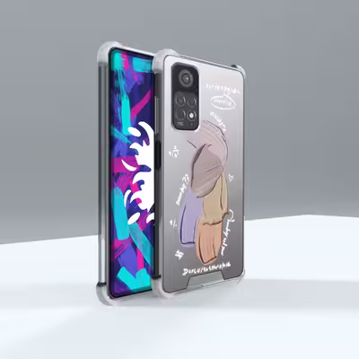 کاور لاین کینگ مدل آینه ایی نشکن طرح گواش مناسب برای گوشی موبایل شیایومی Redmi Note 11 Global Note 11S
