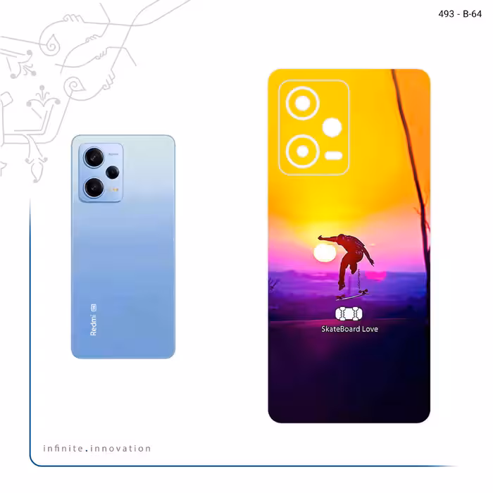 برچسب پوششی ماهوت مدل Skateboard مناسب برای گوشی موبایل شیائومی Redmi Note 12 Pro