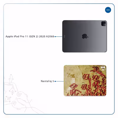 برچسب پوششی ماهوت مدل Nastaliq-5 مناسب برای تبلت اپل iPad Pro 11 (GEN 2) 2020 A2068