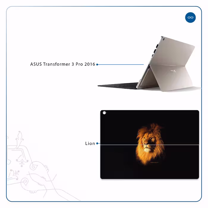 برچسب پوششی ماهوت مدل Lion مناسب برای تبلت ایسوس Transformer 3 Pro 2016