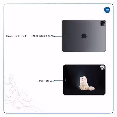 برچسب پوششی ماهوت مدل Persian cat مناسب برای تبلت اپل iPad Pro 11 (GEN 2) 2020 A2228