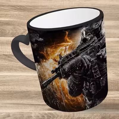 ماگ حرارتی مدل دسته قلبی طرح بازی کال آف دیوتی کد 80