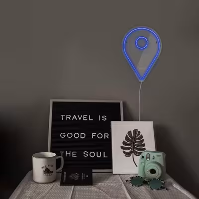 چراغ دیواری نئون دیزاین طرح Location_BL