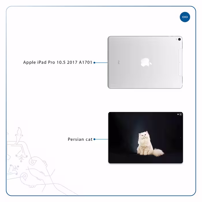 برچسب پوششی ماهوت مدل Persian cat مناسب برای تبلت اپل iPad Pro 10.5 2017 A1701