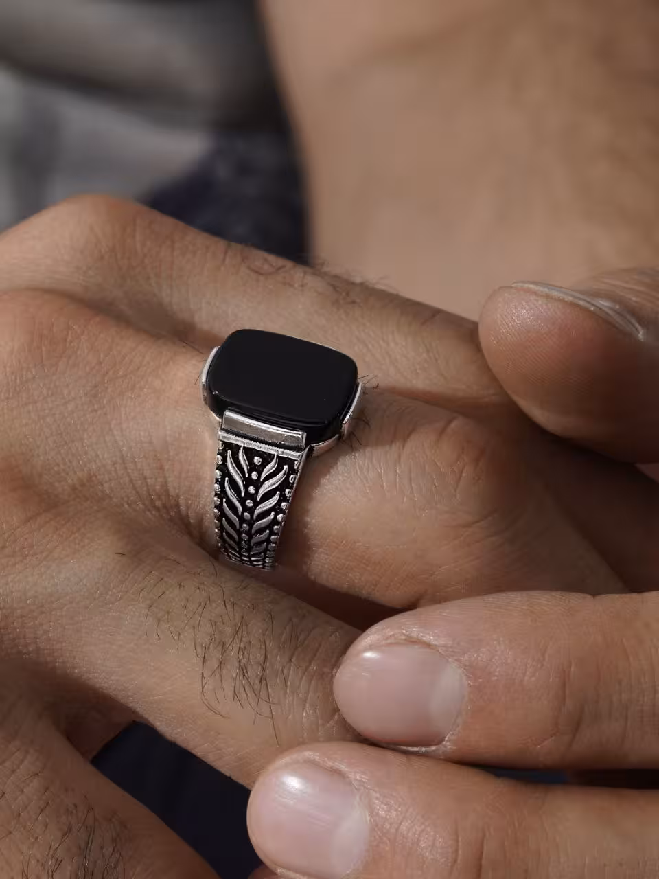 انگشتر نقره مردانه ترک کد 10366