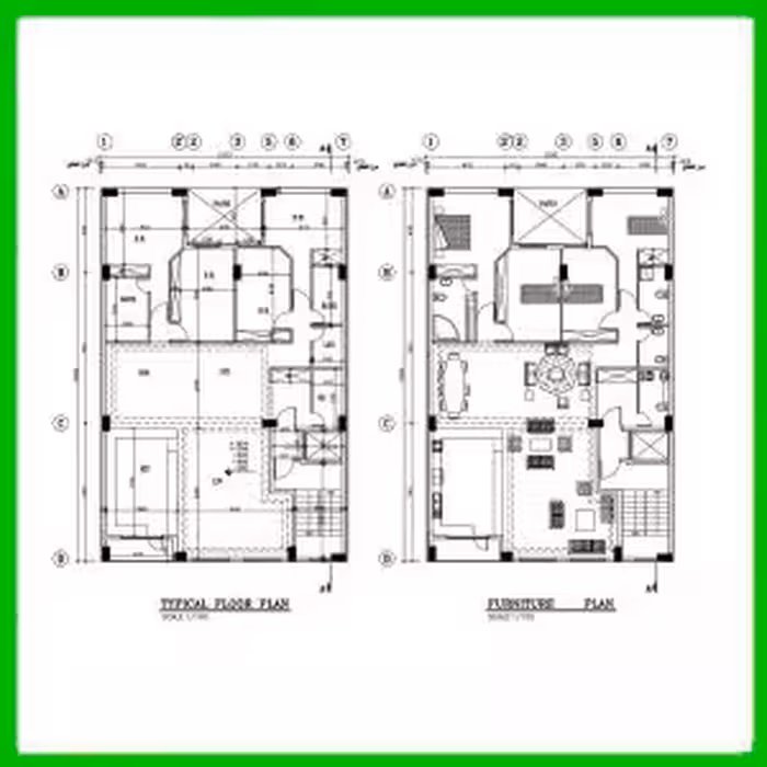 خرید و دانلود نقشه معماری 20*13.33 شمالی: پلان معماری 20*13.33 شمالی