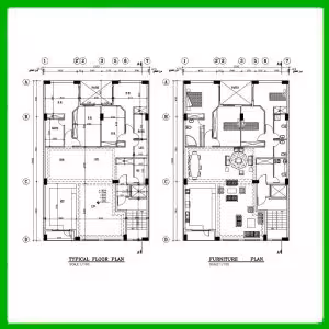 خرید و دانلود نقشه معماری 20*13.33 شمالی: پلان معماری 20*13.33 شمالی